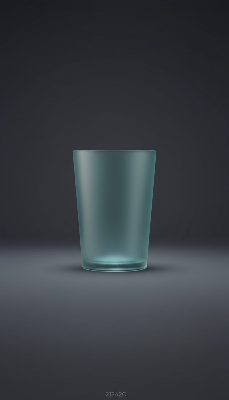 Frosted Glass Tumbler On Slate Base