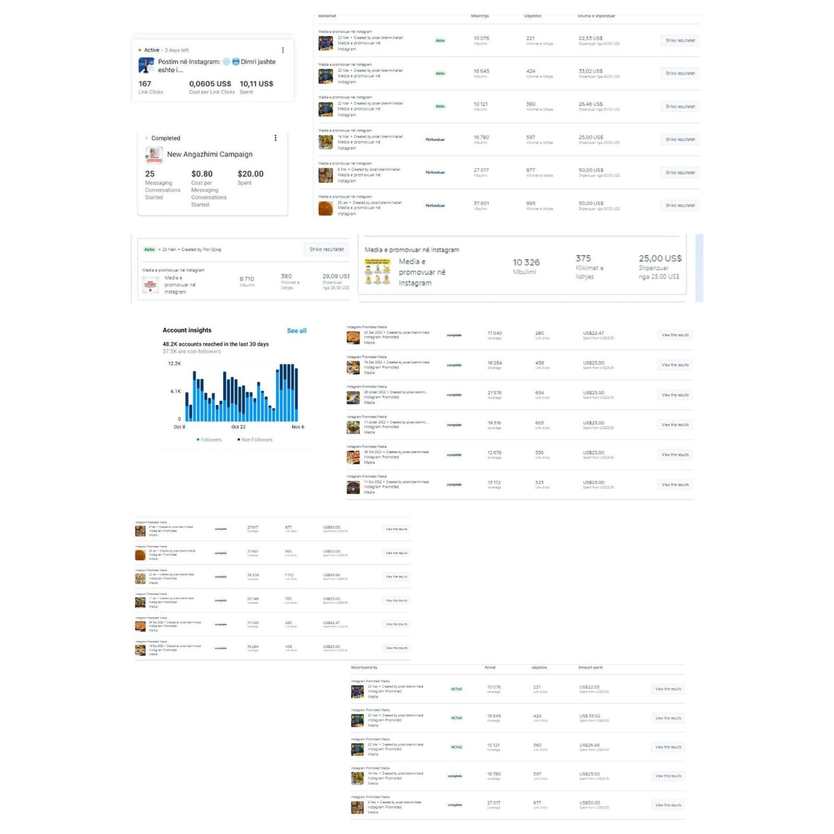 Results from advertisement